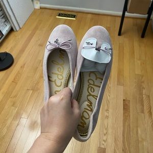 NWOT Sam Edelman Felicia Ballet Flats in Light Pink Suede